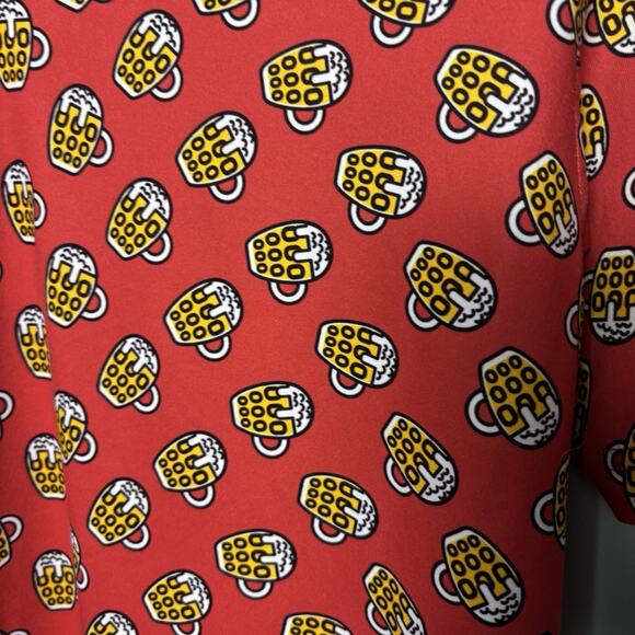 Royal & Awesome Men’s Cheer Red Beer Golf Polo Shirt Mug College Medium Frat - Picture 4 of 7